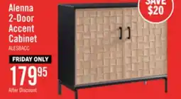 The Brick Alenna 36 2-Door Accent Cabinet - Black with Weathered White Doors offer