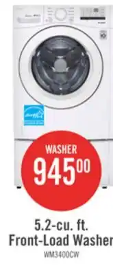 The Brick LG 5.2 Cu. Ft. Front-Load High-Efficiency Washer - White offer