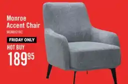 The Brick Monroe 29 Fabric Accent Chair with Metal Legs - Grey offer