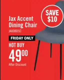 The Brick Jax Dining Chair with Polyester Fabric, Metal - Charcoal offer