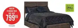 The Brick Yorkdale 6-Drawer Platform Bed with Headboard & Storage Frame, Made in Canada, Grey - Queen Size offer