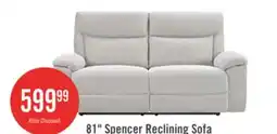 The Brick Spencer 80.9 Chenille Fabric Manual Reclining Sofa - Grey offer