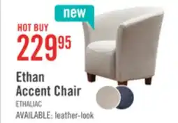 The Brick Ethan 31 Linen-Look Fabric Tub-Style Accent Chair with Wood Legs – Linen offer