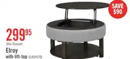 The Brick Elroy 21 Rustic Round Lift Top End Table With Shelf offer