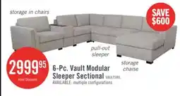 The Brick 6-Pc. Vault Modular Sleeper Sectional offer