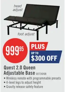 The Brick Quest 2.0 Queen Adjustable Base offer