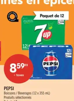 Pharmaprix PEPSI Beverages offer