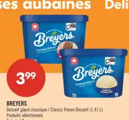 Pharmaprix BREYERS Classic Frozen Dessert offer