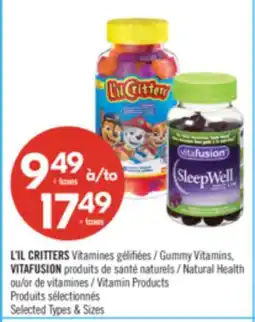 Pharmaprix LIL CRITTERS Gummy Vita mins. VITAFUSION Natural Health or Vitamin Products offer