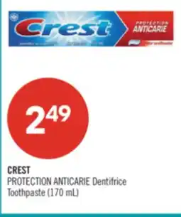 Pharmaprix CREST PROTECTION ANTICARIE Dentifrice Toothpaste (170 mL) offer