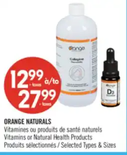 Pharmaprix ORANGE NATURALS Vitamins or Natural Health Products offer