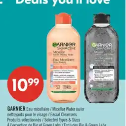 Pharmaprix GARNIER Micellar Water or Facial Cleansers offer