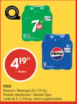Pharmaprix PEPSI Beverages offer