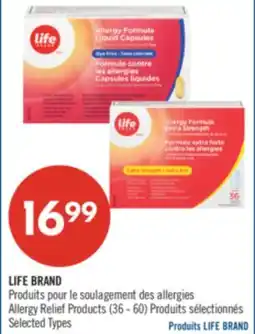 Pharmaprix LIFE BRAND Allergy Relief Products offer