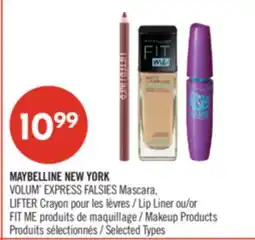 Pharmaprix MAYBELLINE NEW YORK VOLUM' EXPRESS FALSIES Mascara, LIFTER Lip Liner or FIT ME Makeup Products offer