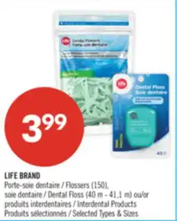 Pharmaprix LIFE BRAND Flossers (150), Dental Floss (40 m-41,1 m) or Interdental Products offer