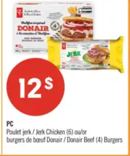 Pharmaprix PC Jerk Chicken (6) or Donair Beef (4) Burgers offer