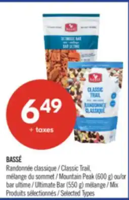 Pharmaprix BASSÉ Classic Trail, Mountain Peak (600 g) or Ultimate Bar (550 g) Mix offer