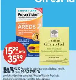 Pharmaprix NEW NORDIC Natural Health, OCUVITE or PRESERVISION Ocular Vitamin Products offer