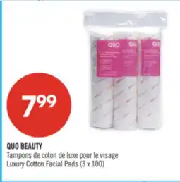 Pharmaprix QUO BEAUTY Luxury Cotton Facial Pads (3 x 100) offer