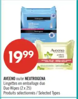 Pharmaprix AVEENO or NEUTROGENA Duo Wipes offer