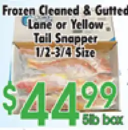 Danforth Food Market Frozen Cleaned & Guttied Lane or Yellow Tail Snapper offer