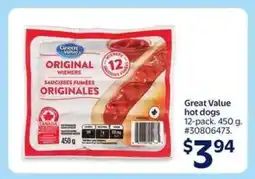 Walmart Great Value hot dogs offer