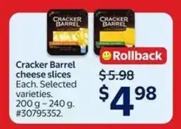 Walmart Cracker Barrel Cheese Slices offer