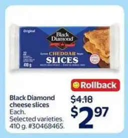 Walmart Black Diamond Cheese Slices offer