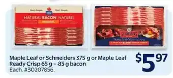Walmart MAPLE LEAF OR SCHNEIDERS BACON offer