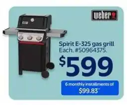 Walmart Spirit E-325 gas grill offer