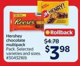 Walmart Hershey chocolate multipack offer