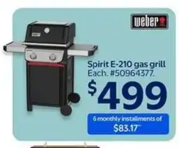 Walmart Spirit E-210 gas grill offer