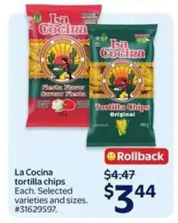 Walmart La Cocina Tortilla Chips offer