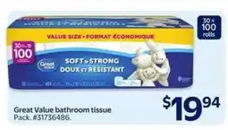 Walmart Great Value Bathroom Tissue offer