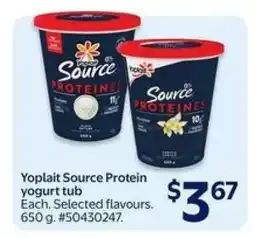 Walmart Yoplait Source protein yogurt tub offer