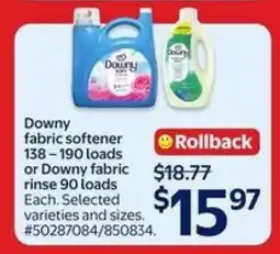 Walmart Downy Fabric Softener or Rinse offer