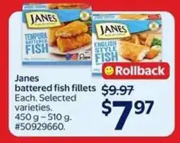 Walmart Janes battered fish fillets offer