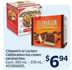 Walmart Chipwich or Leclerc Célébration ice cream sandwiches offer