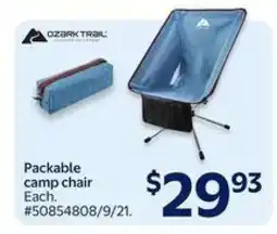 Walmart Packable camp chair offer
