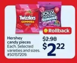 Walmart Hershey candy pieces offer