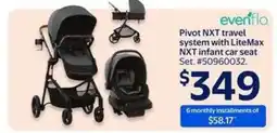 Walmart Pivot NXT travel system with LiteMax NXT infant car seat offer