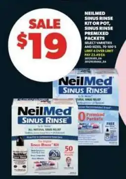 Real Canadian Superstore NeilMed Sinus Rinse Kit or Pot, Sinus Rinse Premixed Packets offer