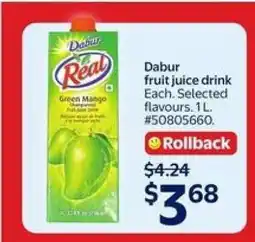 Walmart Dabur Real Green Mango Juice offer
