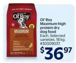 Walmart Ol' Roy Maximum high protein dry dog food offer
