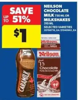 Real Canadian Superstore Neilson Chocolate Milk or Milkshakes offer
