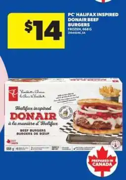 Real Canadian Superstore PC Halifax Inspired Donair Beef Burgers offer