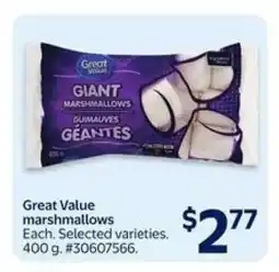 Walmart Great Value Marshmallows offer