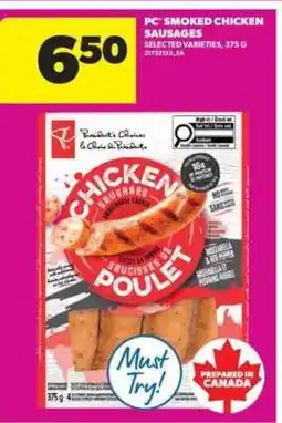Real Canadian Superstore PC Smoked Chicken Sausages offer