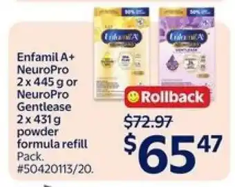 Walmart Enfamil A+ NeuroPro or NeuroPro Gentlease offer